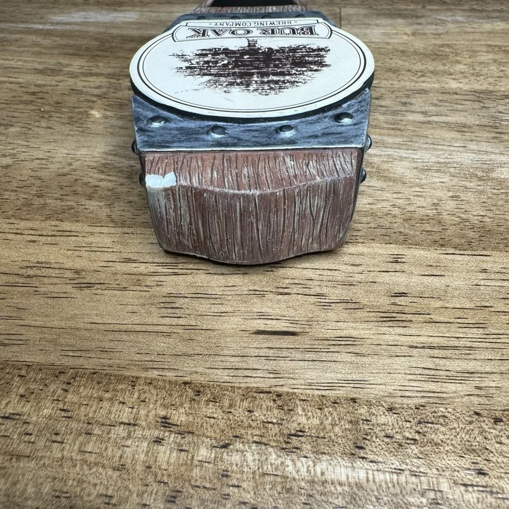 Bur Oak Brewing Company Beer Tap Handle Wood Look Draft Tap Knob Bar Pub